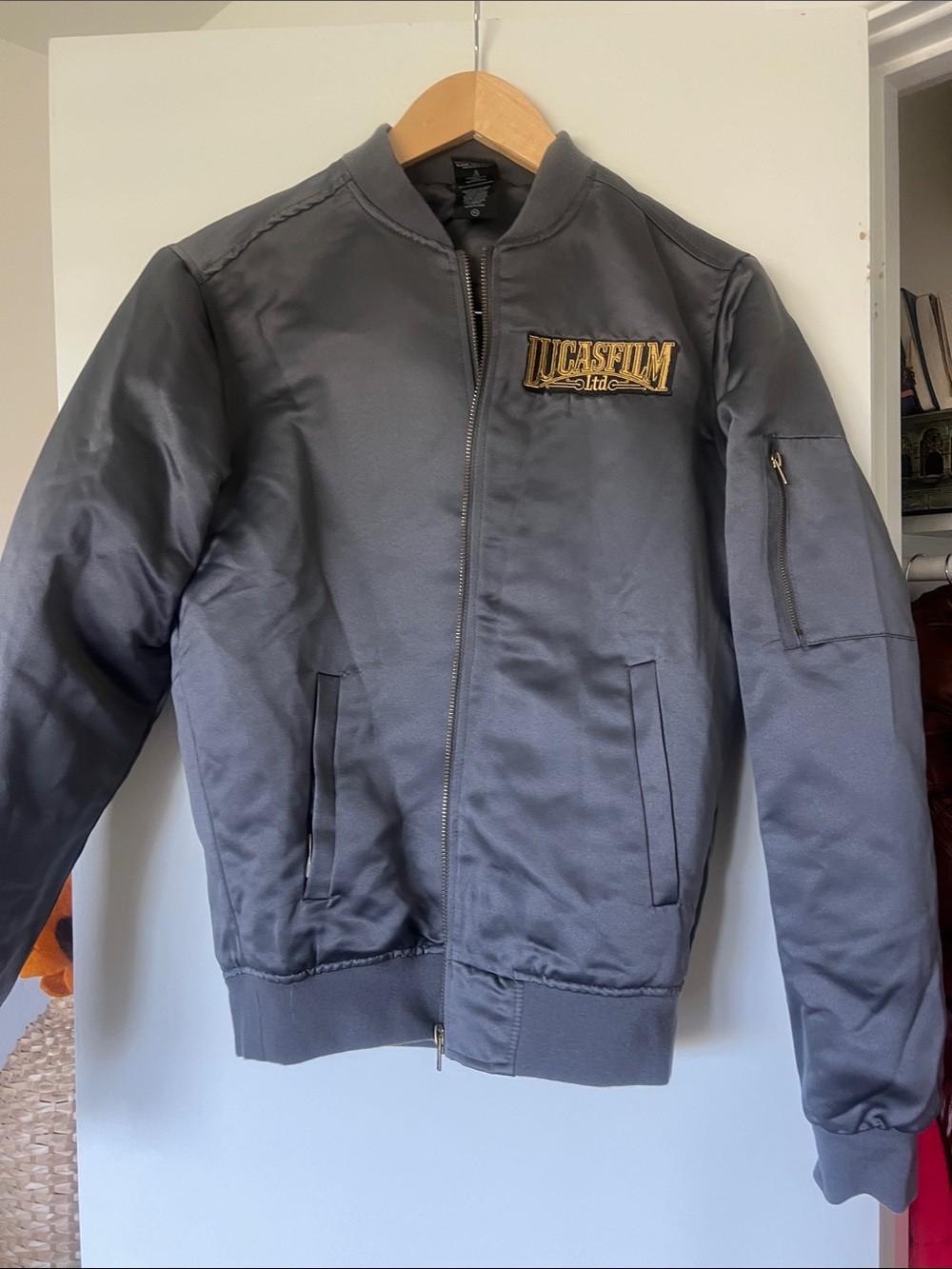 Star Wars Lucasfilm Patch Gray Bomber Jacket SOLD OUT